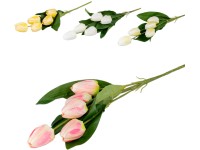 Umelé kvetiny, plast 830mm tulipán 5ks, mix farieb