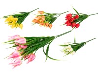 Umelé kvetiny, plast 420mm tulipán puget 10ks, mix farieb