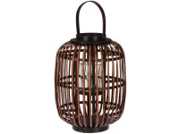 Prútená lampa s uchom so závesom na sviečku, prírodná 325x415mm