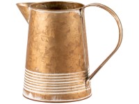 Malá krhlička plechová 210x130x170mm, medená, biela