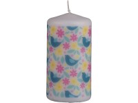 Sviečka Springtime Twitter - vtáčiky, 60x120 mm