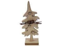 Fenyőfa dekoráció fából állítható 8x21,5 cm