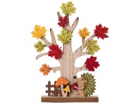 Dekorácia drevo 190x245mm strom, prírodná + farebná
