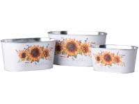 Kvetináč plechový 3ks set 190x90/225x110/260x135mm