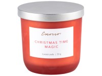 Emocio vianočné sklo s vrchnákom vonná sviečka 9,5x9,5 cm Christmas Spice
