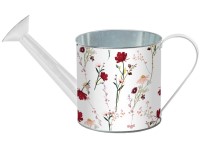 Plechová kanvička s motívom lúčnych kvetov, farebná 300x115x145mm