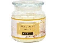 Svíčka sklo 100x110mm Beautiful House, krémová vonná svíčka