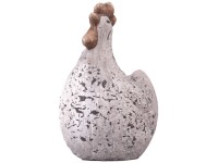 Slepice keramika 97x136mm, bílá, černá