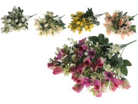Umelé kvety, plast 450mm ruže puget, mix farieb