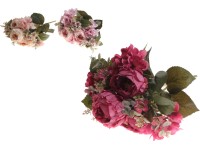 Umelé kvety, plast 460mm pivonka puget 9ks, mix farieb