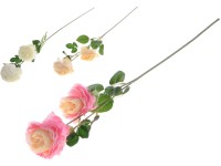 Umělé květiny, plast 640mm růže, mix barev