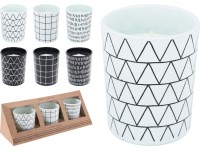 Svíčka ve skle vonná 3ks set 50x60mm v dárkové krabičce Home collection mix, černá, bílá