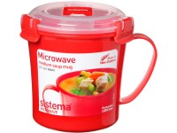 Sistema® Microwave™ Hrnek na polévku 656 ml, červená