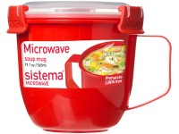 Sistema® Microwave™ Hrnek na polévku 565 ml, červená