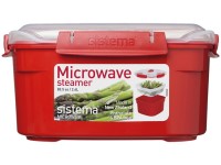 Sistema® Microwave™ Napařovací krabička na zeleninu, ryby 2,4 l, červená