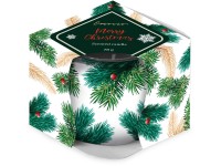 Emocio Sklo Dekor 70x62 mm Merry Christmas, vonná sviečka