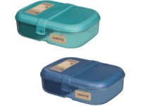 Sistema Ocean Bound Ételtároló doboz három rekeszes joghurt tartóval 1,1 l, vegyes színek