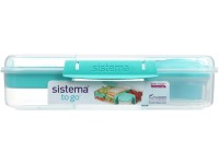 Sistema® TO GO™ Tříkomorová krabička na oběd s nádobou na jogurt a miskou 1,48 l, mátová