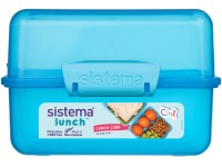 Sistema® Lunch™ Krabička na obed s 2 oddielmi 1,4 l, modrá