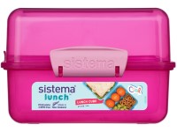 Sistema® Lunch™ Krabička na oběd s 2 oddíly 1,4 l, růžová