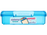 Sistema® Lunch™ Krabička na svačinu s 2 oddělenými přihrádkami 975 ml, modrá