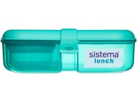 Sistema® Lunch™ Tříkomorová krabička na oběd s nádobou na jogurt 1,1 l, mátová