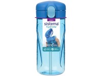 Sistema® Hydrate™ Láhev Quick Flip Top s brčkem 520 ml, modrá