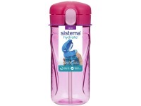 Sistema® Hydrate™ Láhev Quick Flip Top s brčkem 520 ml, růžová