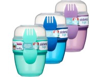 Sistema® TO GO™ Snack Capsule Uzsonnás doboz 2 különálló rekesszel és villával 515 ml, vegyes színek