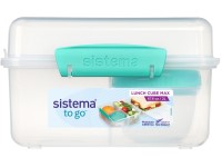 Sistema® TO GO™ Tříkomorová krabička s nádobou na jogurt s dvojitým víčkem 2l, mátová