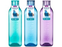 Sistema Hydrate Square Kulacs csavaros fedővel 1 l, vegyes színek