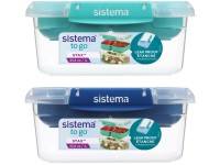 Sistema TO GO STAX Ételtároló doboz 1 l, zöld, kék