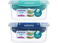 Sistema TO GO STAX Ételtároló doboz 1,15 l, zöld, kék