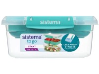 Sistema TO GO STAX Dóza na potraviny s oddelenými komorami, 1 l, zelená