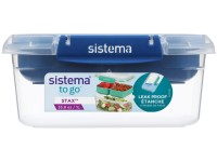 Sistema TO GO STAX Dóza na potraviny s oddelenými komorami, 1 l, modrá