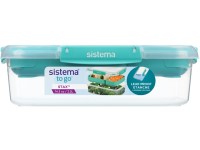 Sistema TO GO STAX Dóza na potraviny s oddelenými komorami, 2,2 l, zelená