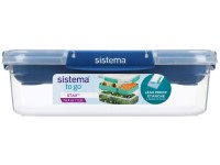 Sistema TO GO STAX Dóza na potraviny s oddelenými komorami, 2,2 l, modrá