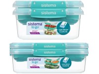 Sistema TO GO STAX Sada 4 krabiček na potraviny 2x 2,2 l, 2x 1 l, zelená
