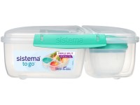 SM.To Go/Krabička 2 l, 3 komory, téglik, zelená