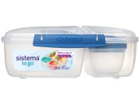 SM.To Go/Krabička 2 l, 3 priehradky, téglik, modrá