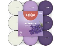 Bolsius Čajové 18ks Lavender basic tříbarevné, vonné svíčky