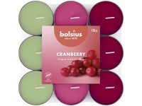 Bolsius Čajové 18ks Cranberry basic trojfarebné, vonné sviečky