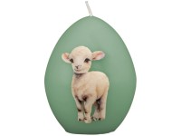 Tojás 75x90mm alkalmazás Bárány, zöld gyertya