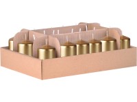 Valec 24ks 40x60 Metal zlaté sviečky