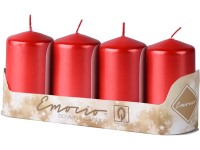 Emocio Valec 4ks 40x80 červená sviečka