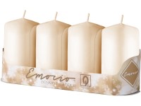 Emocio Valec 4ks 50x90mm krémové sviečky