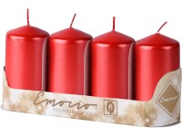 Emocio Valec 4ks 50x90mm červené sviečky