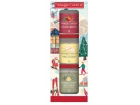 Yankee Candle dárková sada 3 skleněných votivních svíček Holiday Party 2025