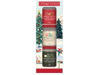 Yankee Candle dárková sada 3 skleněných votivních svíček Christmas Classics 2025
