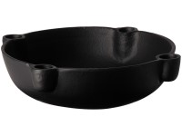 Alumínium gyertyatartó 240x240x75mm adventi. 4 kúpos gyertyához, fekete